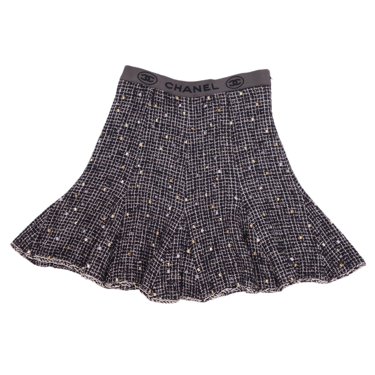 Chanel 06P Shirt Short  Tweed Coco Bottoms  36 Black