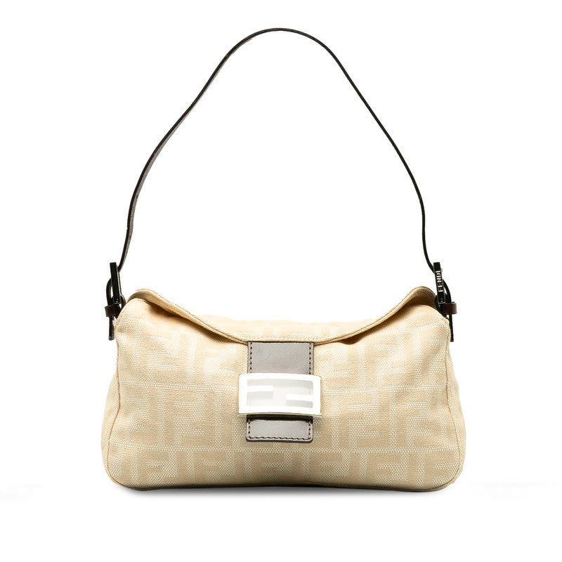 Fendi Zucca Shoulder Bag Canvas/Laser Beige Ladies