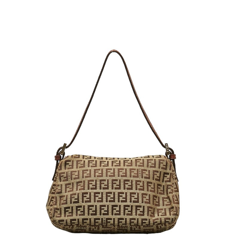 FENDI FENDI  8BR180 Shoulder Bag Canvas/Leather Beige Brown