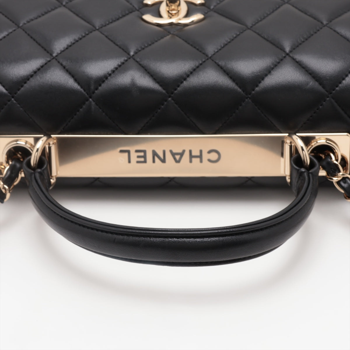 Chanel Matrasse  2WAY Handbag Top Handle Flap Black G  29th