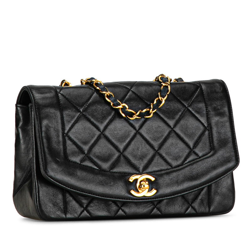 Chanel Mattrase 23 Diana Chain Shoulder Bag Black G   Chanel