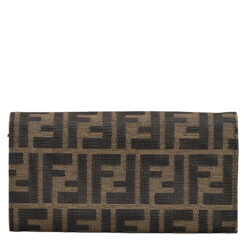 Fendi Zucca Long Wallet 8M0000 Beige Brown Canvas  Fendi