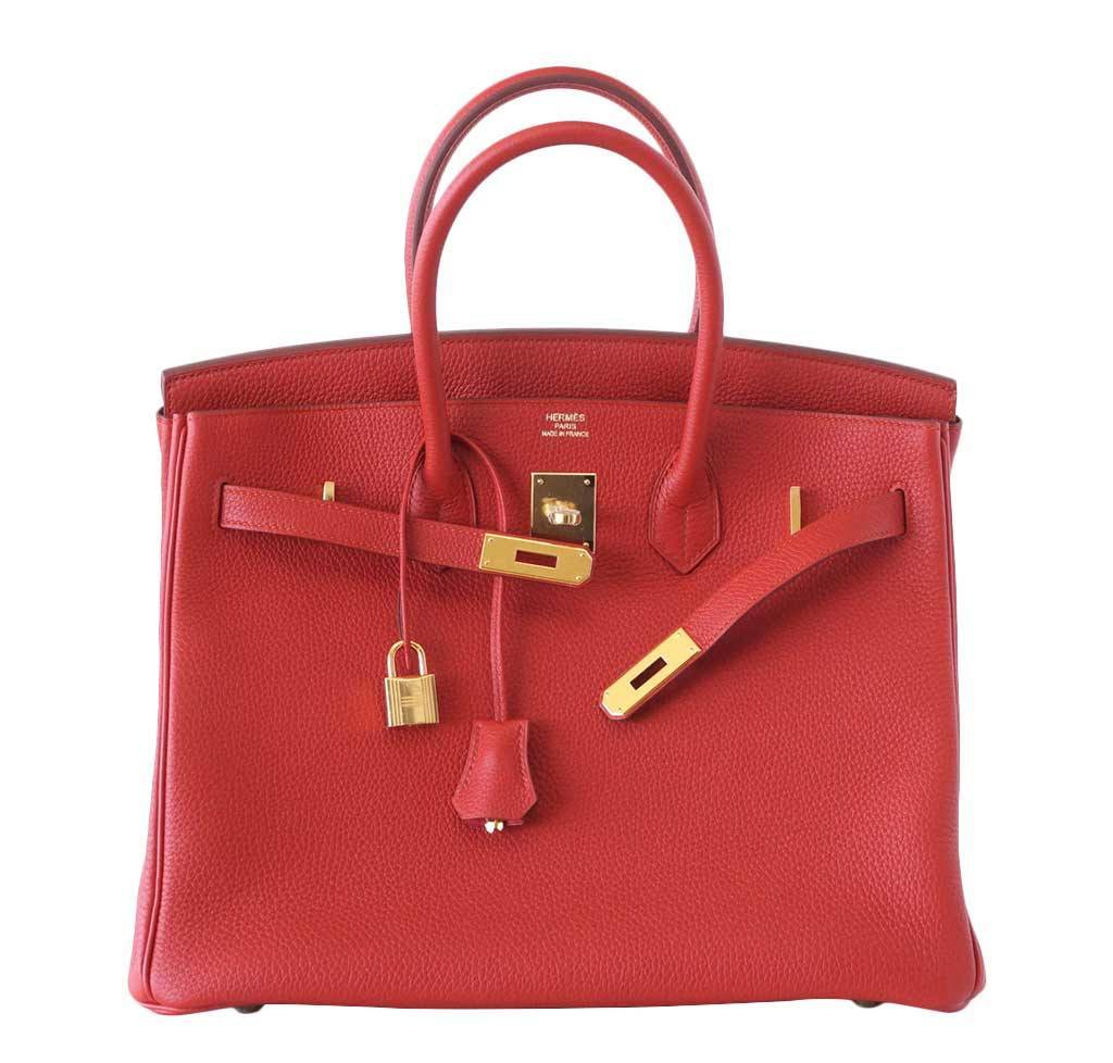 Hermes Birkin 25 Vermillion Bag GHW