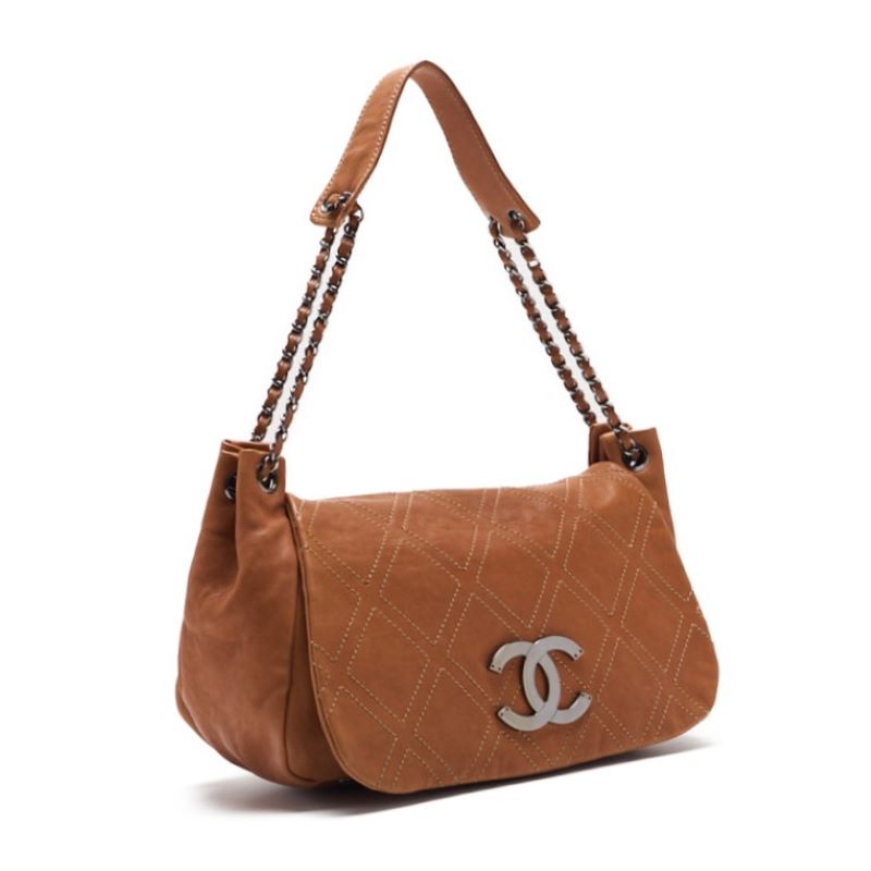 CHANEL CHANEL Wild Stitch Coco Chain Sder Car Friseur Beige (Silver ) Shoulder Bag Mini Shellder Bag  Shellder Bag Hybrid   Ship] Dutch Shell Online