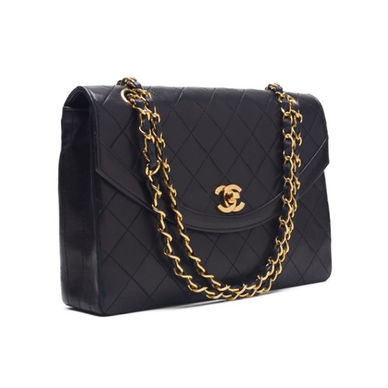 Chanel Matrasse  Flap Turnlock Chain Shoulder  Black   Shoulder Bag Ladies Shoulder Bag Hybrid 【 Ship】 Ladies Shoulder Bag Ladies Shoulder Bag