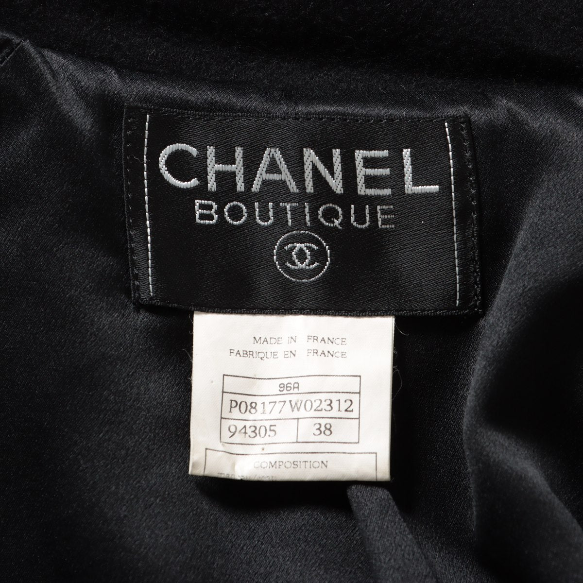 Chanel Coco Button 96A Cashmere X Silk Long Coat 38  Black Belt  Buttons P08177W02312