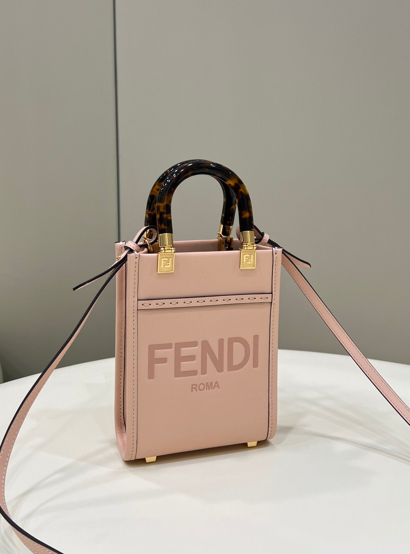 Fendi Mini Sunshine Shopper Pink