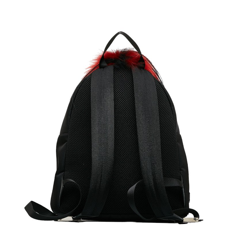 Fendi Baggage Monster Rucksack 8BZ035 Black Red Nylon Pearson Men's Baggage Fendi