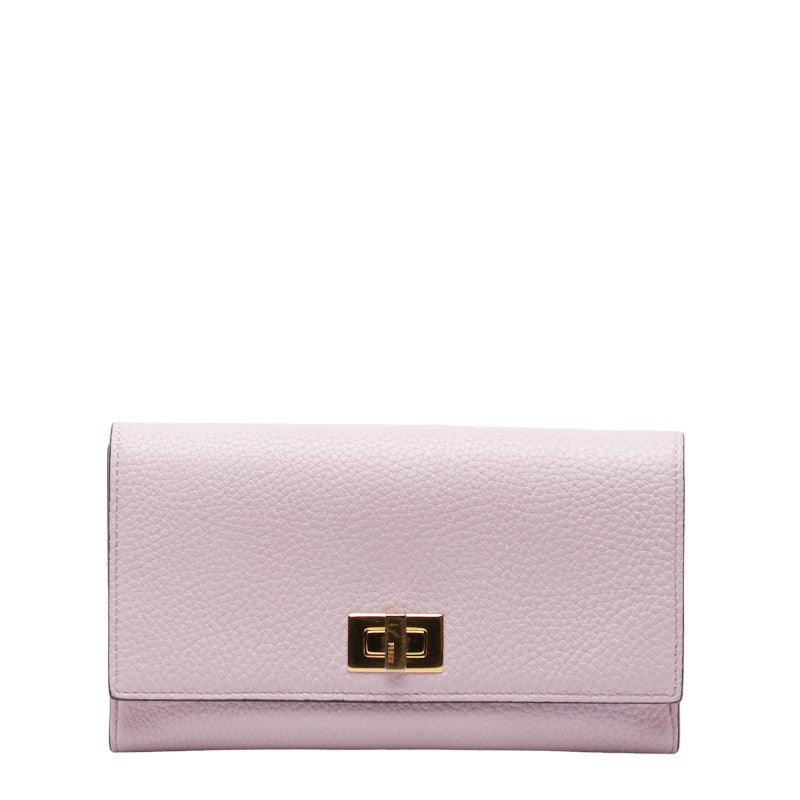 Fendi Peacebu Long Wallet 8M0427 Pink G Leather  Fendi