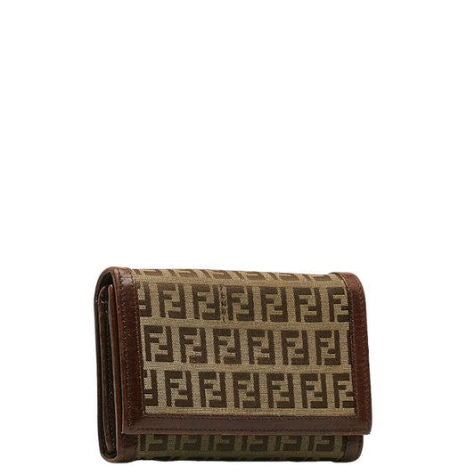 FENDI Zucca Wallet in Leather Brown 8M0029