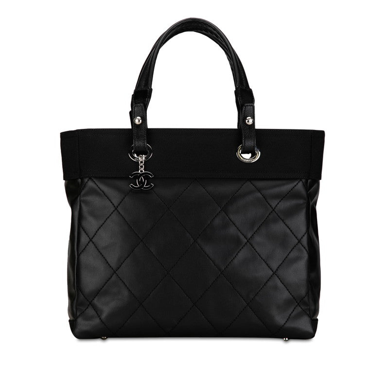 CHANEL COCOMARK PARIBIARITZ Tote MM Handbag Tote A34209 Black PVC canvas LADY CHANEL