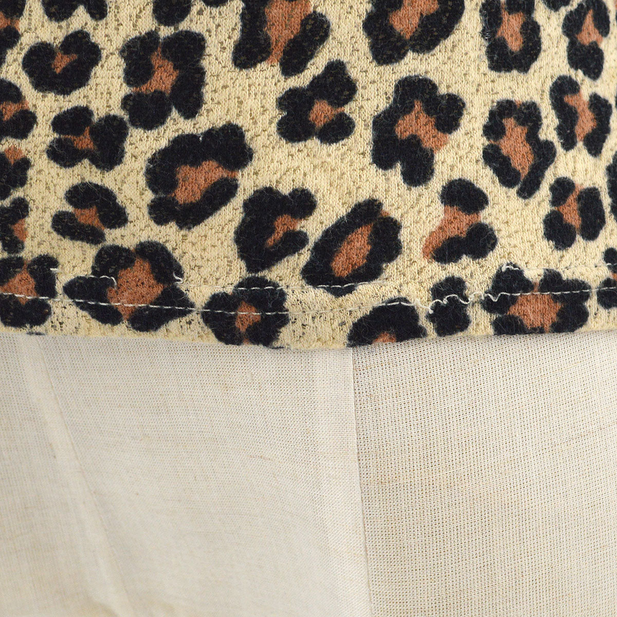 FENDI 1980s Leopard T-Shirt Beige #42