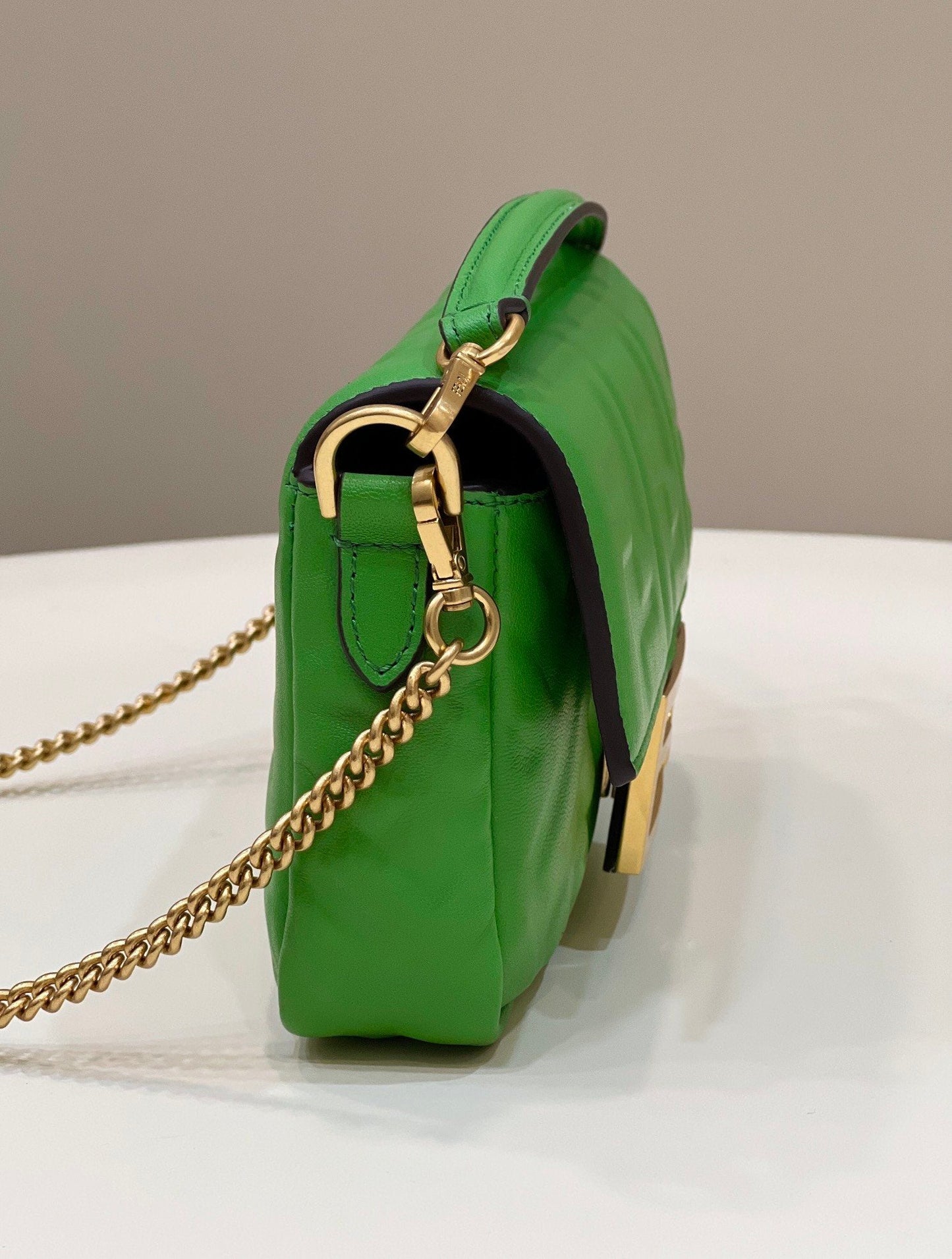 Fendi Baguette Green  Crossbody Bags