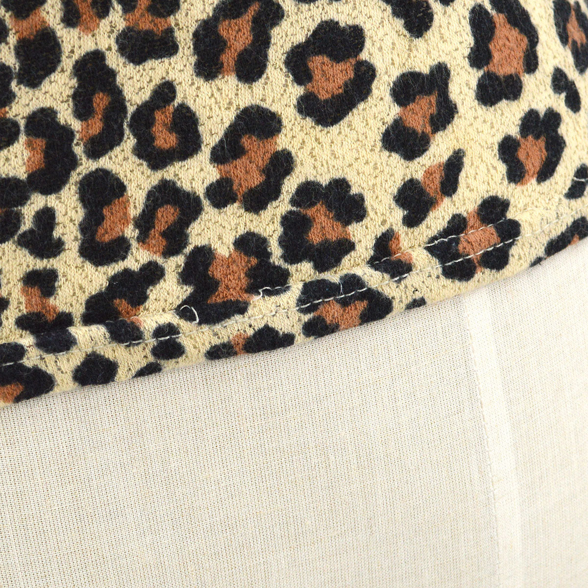 FENDI 1980s Leopard T-Shirt Beige #42