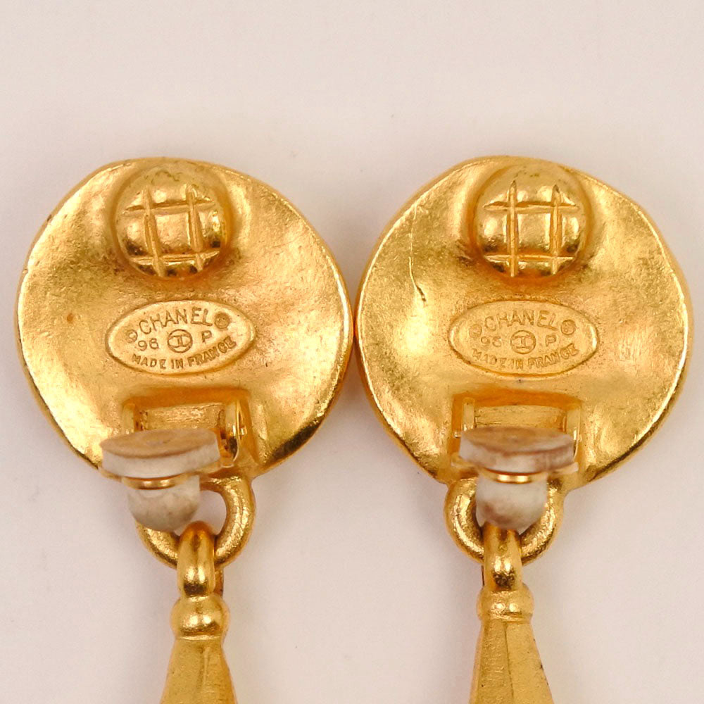 Chanel Earring Swing/Coco G  Gold 96P  29.8g  A-Rank Earring