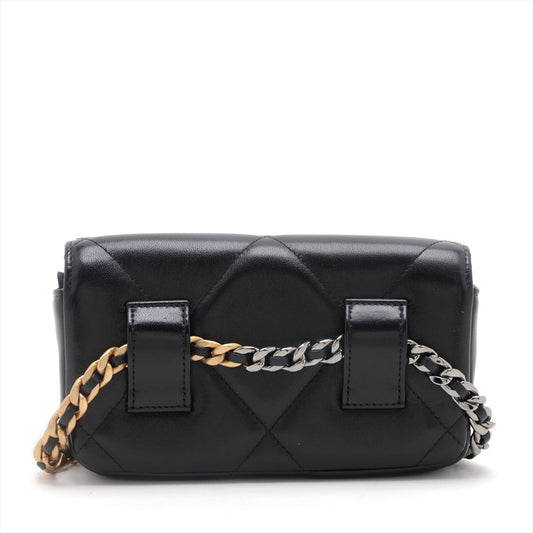 Chanel 19  Body Bag Black G X Silver Gold