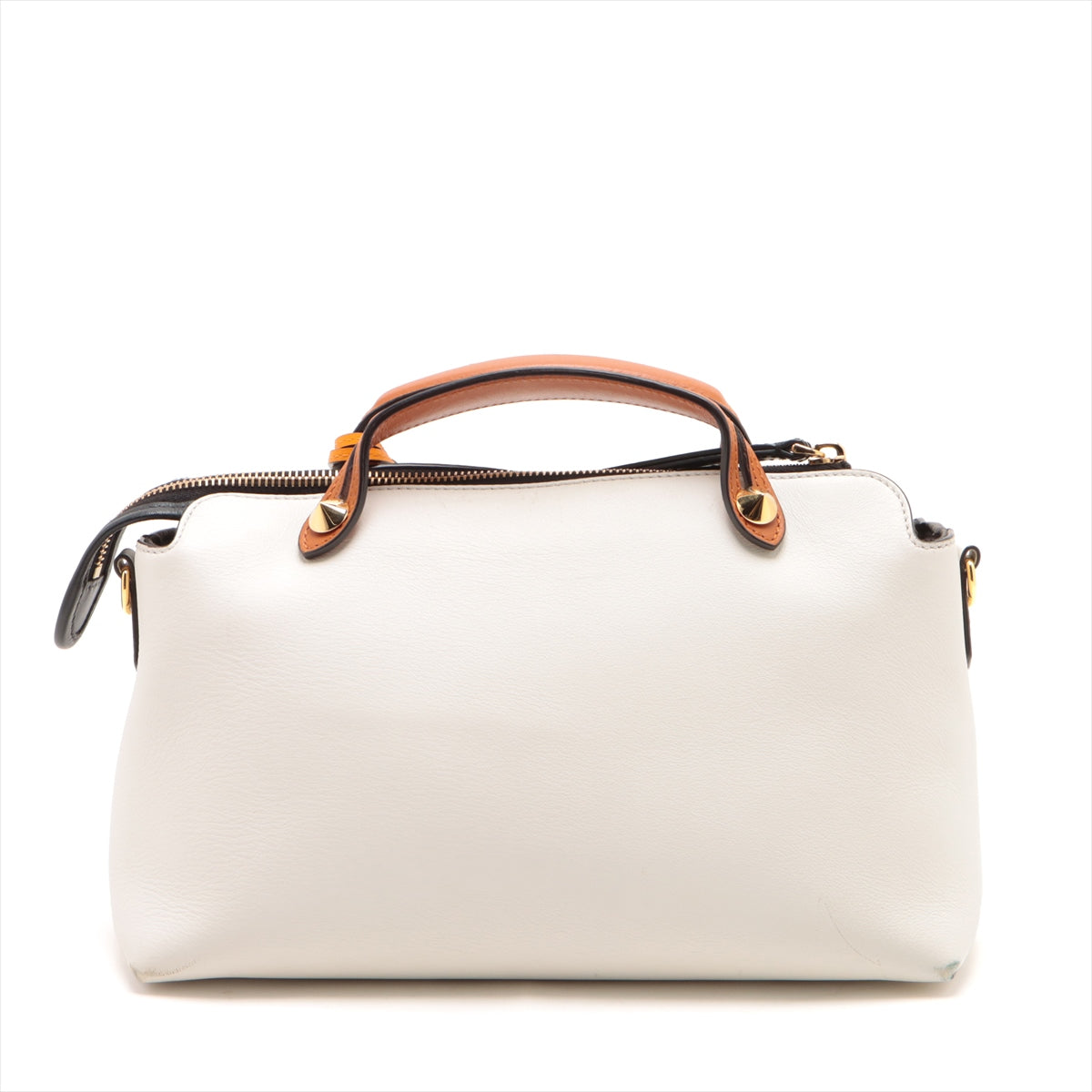 Fendi Byzaw Medium Leather Handbag White 8BL146