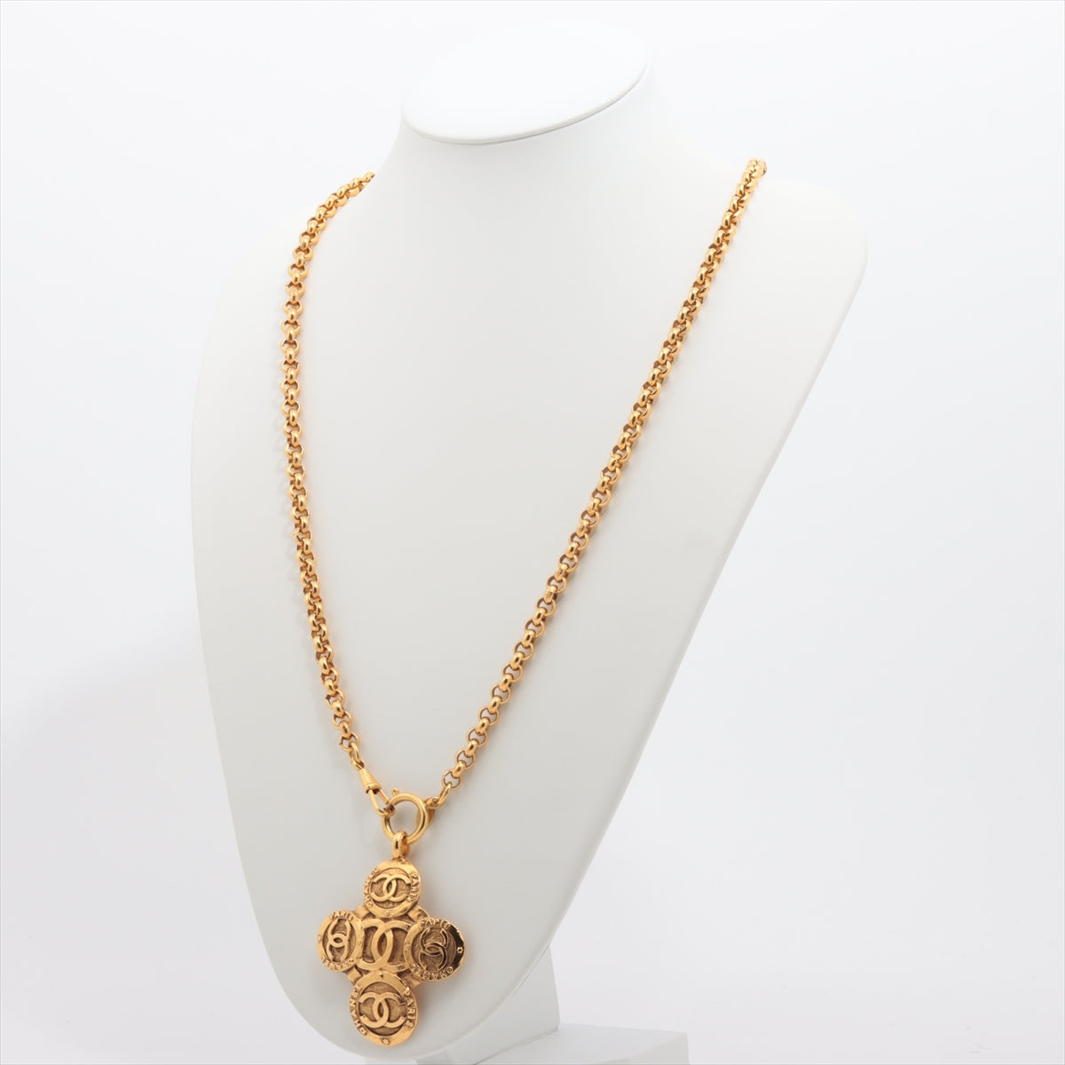 Chanel Coco 28 3015 Necklace GP G Cross