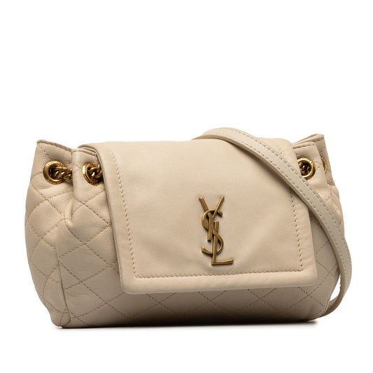 Saint Laurent Mini Nonerita YSL Logo Chain  Shoulder Bag 672738 Beige   Saint Laurent