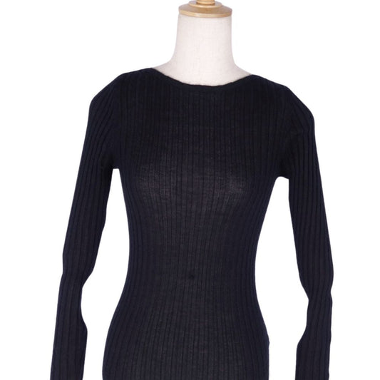 Vint Chanel s 97P sweaters Long Sleeve Cashmere Silk Tops  Made in Italy 40 (M Equivalent) Black  Nitted