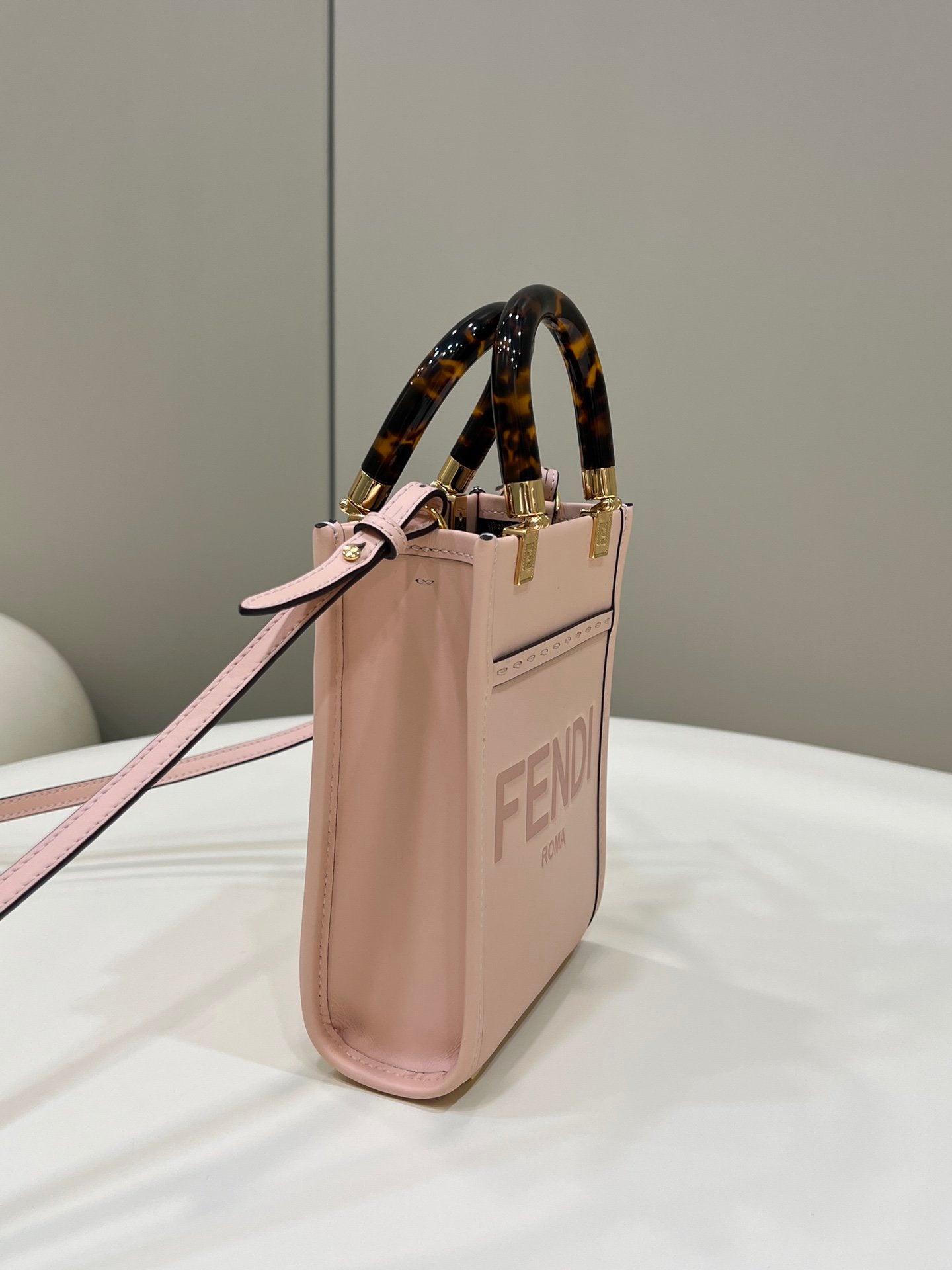 Fendi Mini Sunshine Shopper Pink