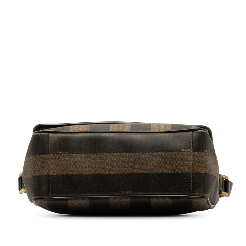 Fendi Pekan  Shoulder Bag 13925 Brown Black PVC Leather  Fendi