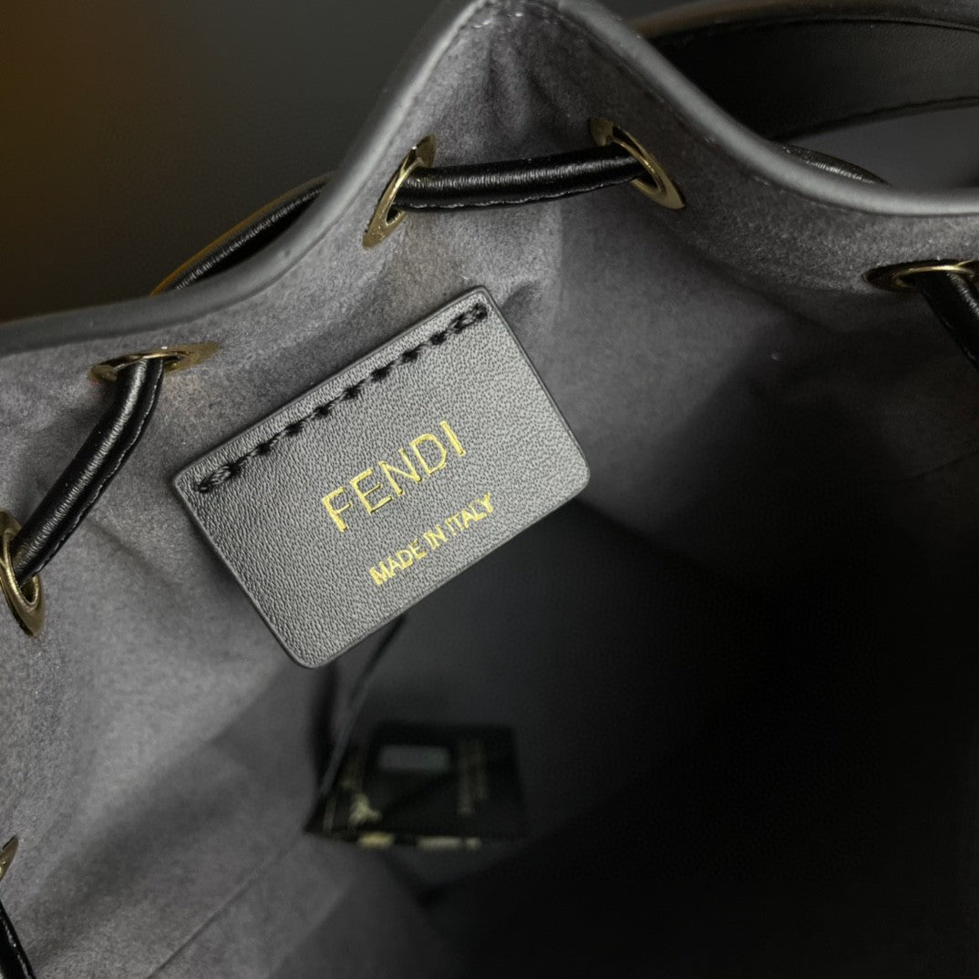 Fendi Mon Tresor Black Mini Bag For Woman 18cm/7in 8BS010A3ZGF0KUR