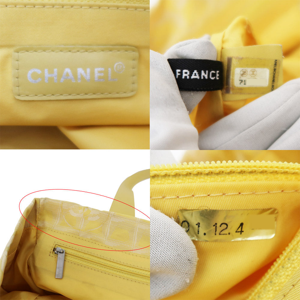 Chanel New Loveel Line Toot MM Handbag Yellow Yellow Shoulder