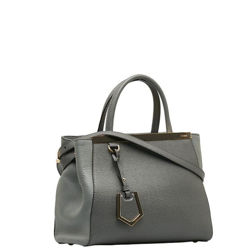 FENDI FENDI 8BH253 Handbags Leather Gray