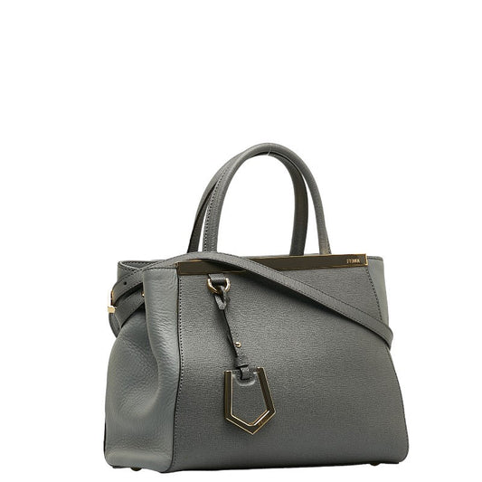 FENDI FENDI 8BH253 Handbags Leather Gray