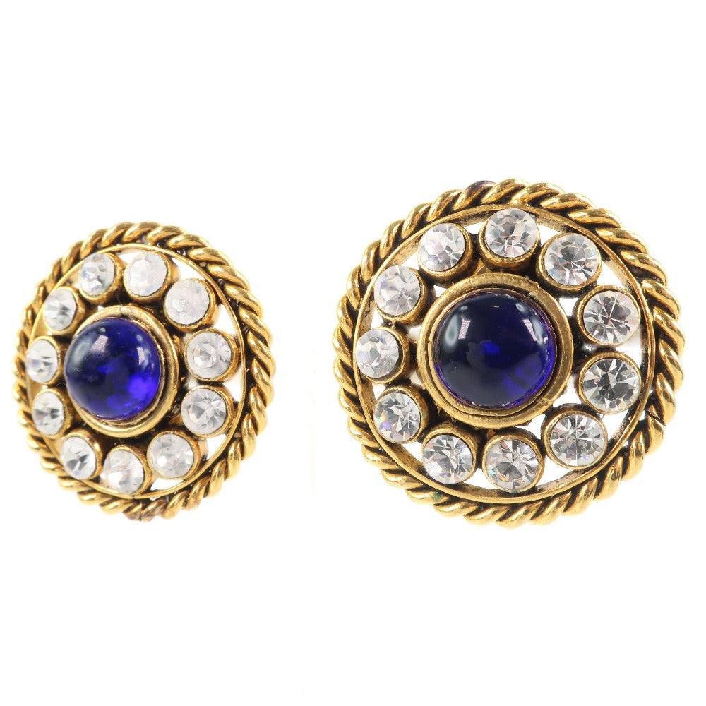 【Suale  OFF】Chanel CHANEL Earring G   Rhinestone Blue 23  31.5g  【Supersale】 A-rang Earring   & Buy