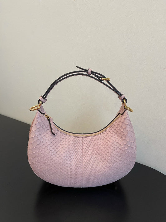 FI FIgraphy Pale pink Python Small Bag For Woman 29cm/11in 8BR798AHN2F1HKJ