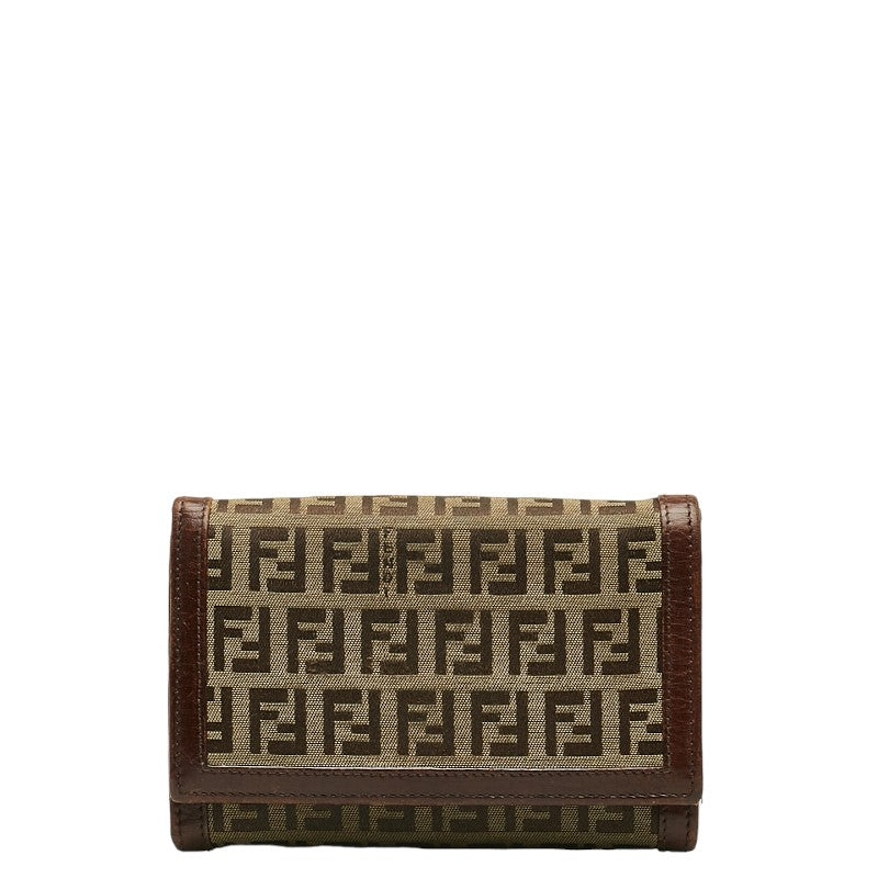 FENDI Zucca Wallet in Leather Brown 8M0029