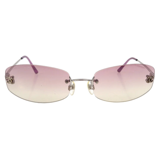 Chanel Sunglasses Eyewear Purple Small Good