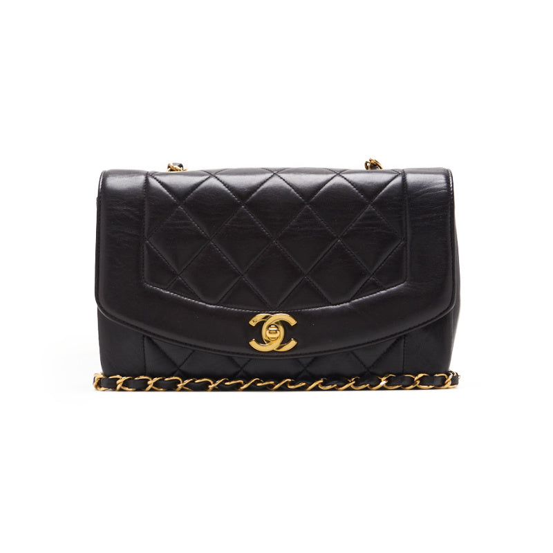 Chanel Matrasse Dianaflap Chain Shoulder  Black  Shoulder Bag Mini Shoulder Bag  Bag Hybrid 【 Ship】  Mountain Bookstore Online