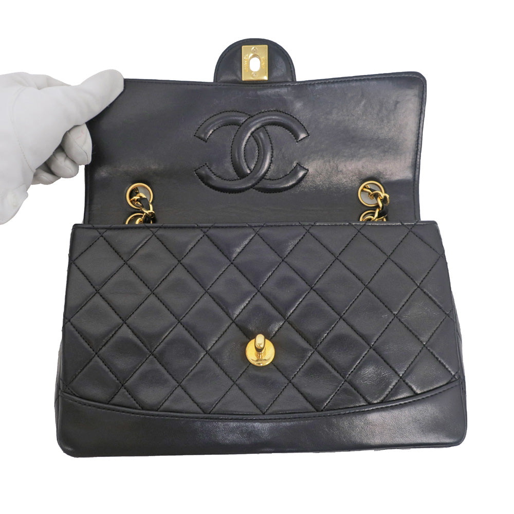 CHANEL Chanel Matrasse Diana W Chain Shoulder Bag  Removable Pochette  Black