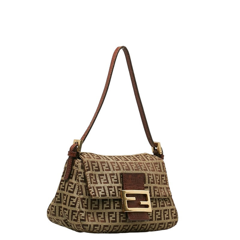 FENDI FENDI  8BR180 Shoulder Bag Canvas/Leather Beige Brown