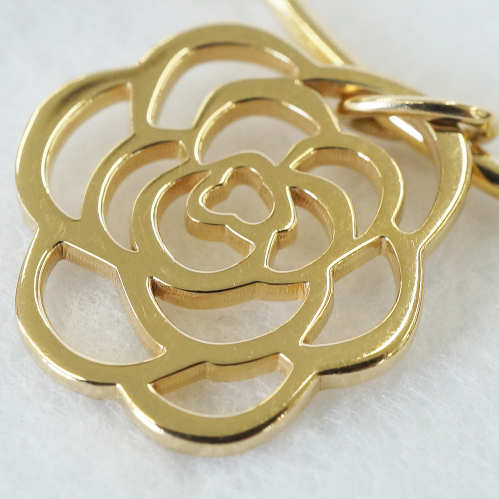 Chanel Camellia K18YG 750 Yellow G Flower Hoop