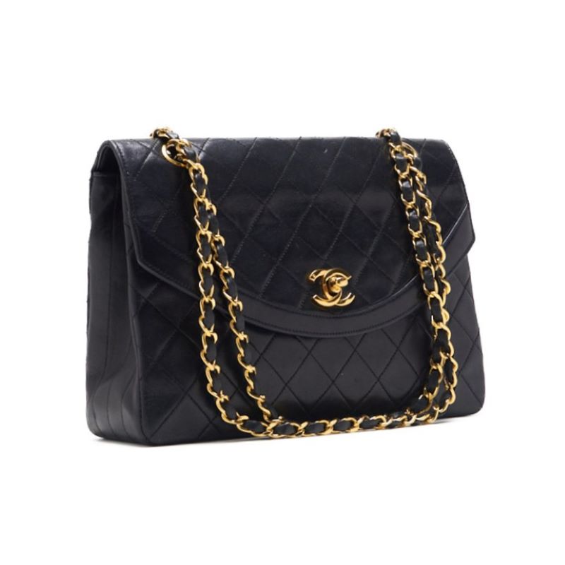 Chanel Matrasse  Flap Turnlock Chain Shoulder  Black   Shoulder Bag Ladies Shoulder Bag Hybrid 【 Ship】 Ladies Shoulder Bag Ladies Shoulder Bag