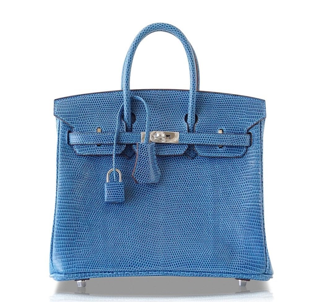 Hermes Birkin 25 Bag Mykonos Lizard PHW