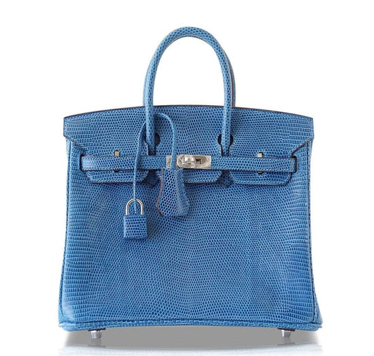 Hermes Birkin 25 Bag Mykonos Lizard PHW