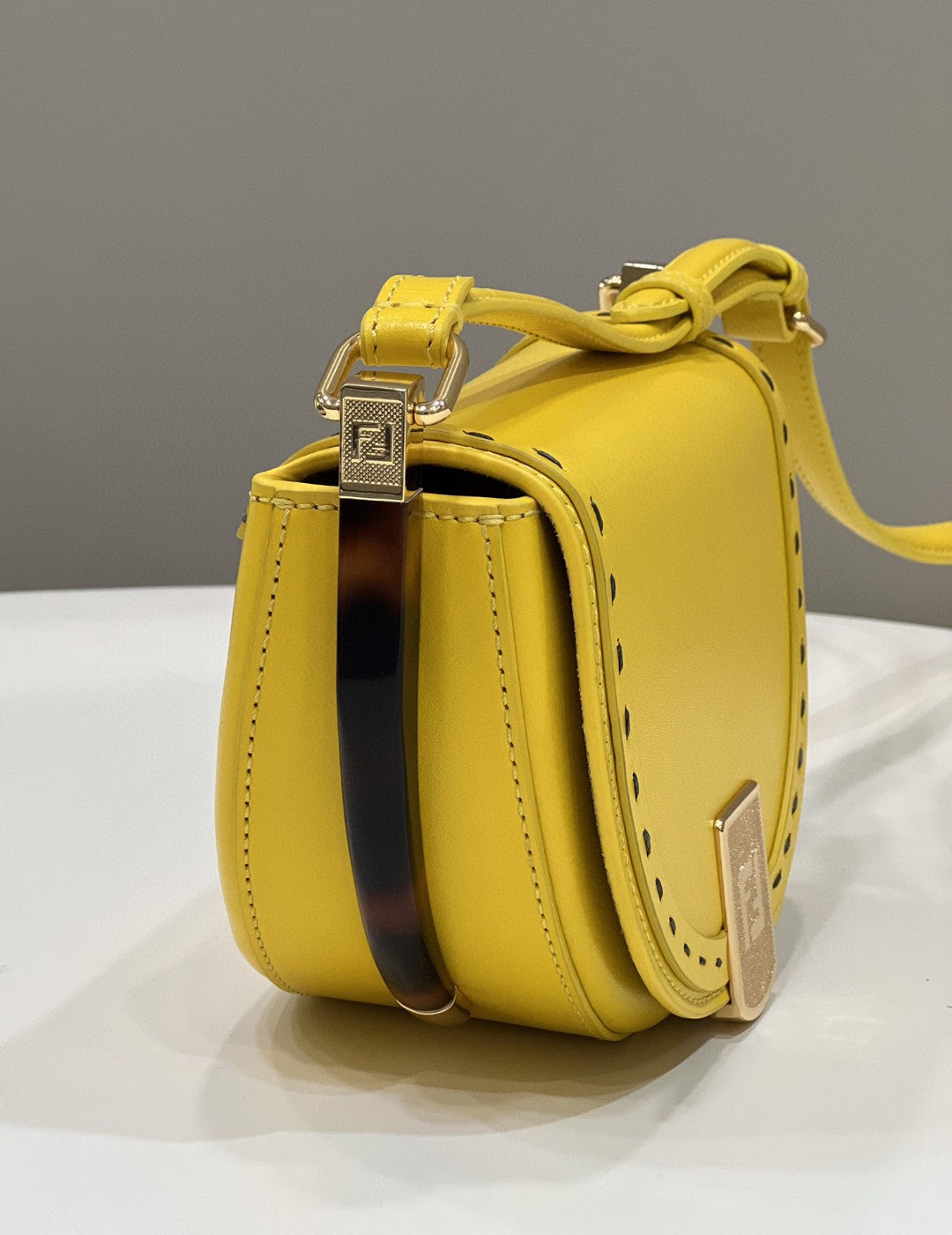 Fendi Moonlight Saddle Yellow Bag For Woman 19cm/7.5in