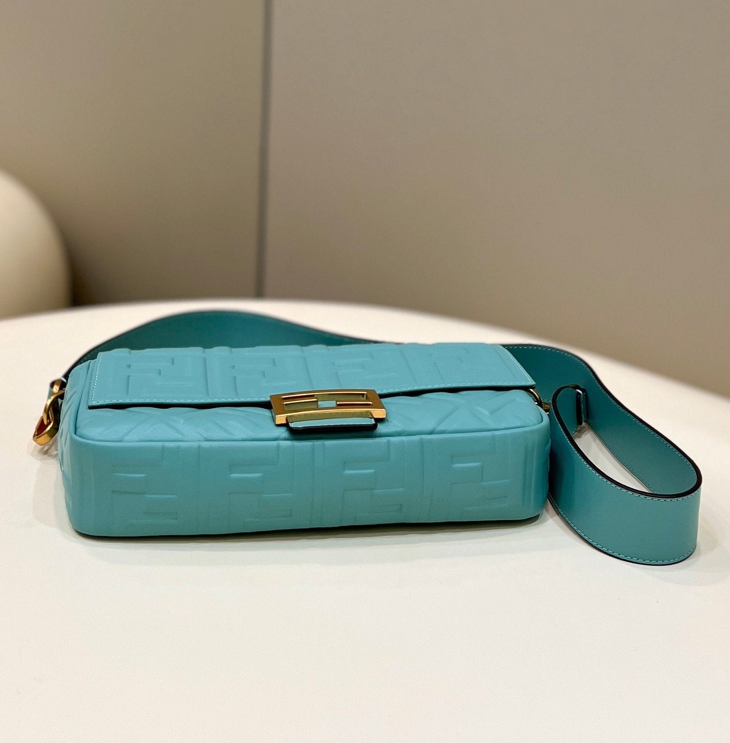 Fendi Baguette Teal Crossbody Bags