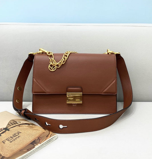 FI Kan U Small Brown Bag For Woman 25cm/9.5in