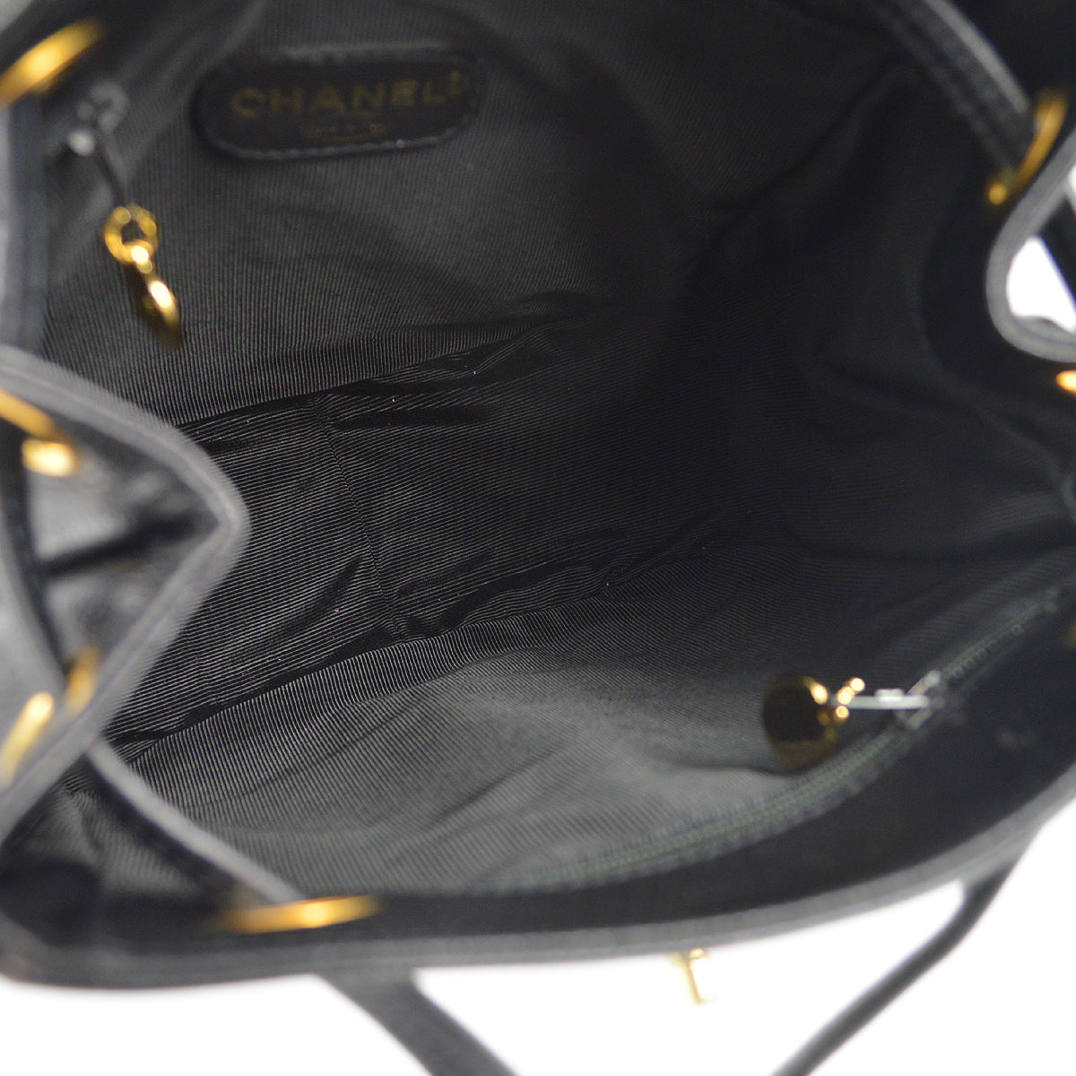 Chanel * Black Caviar Triple CC Backpack Deadstock