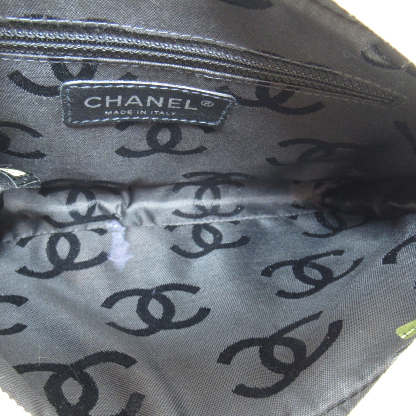 Chanel CHANEL Combo Line Accessory Pochette Accessory Pochette (Hands-on) Bag   Beige / Black A25175