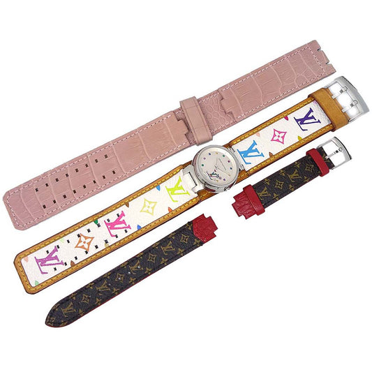 Louis Vuitton x Takashi Murakami Monogram Multicolor Tambour Watch Q12130