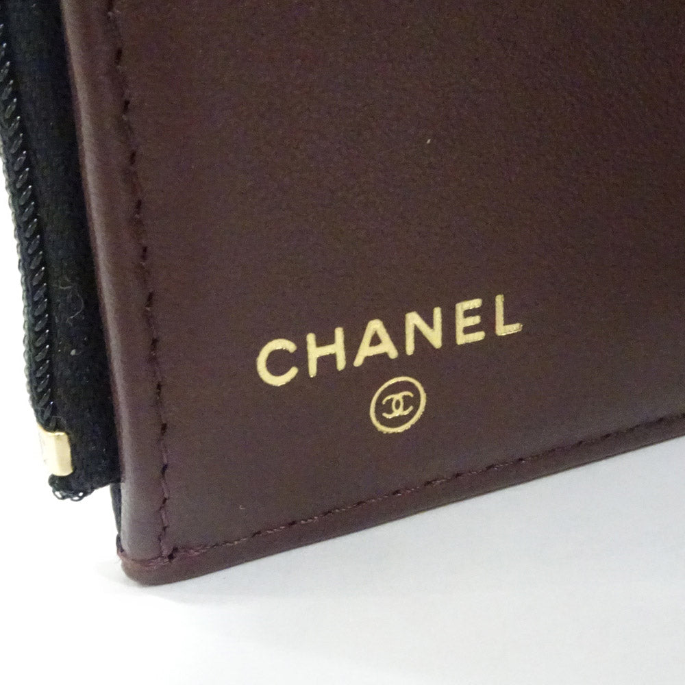 CHANEL Small Flap Wallet Three Fold Wallet Green  S Caviar Skin Black Gold  AP0712 Matrasse Wallet Small s