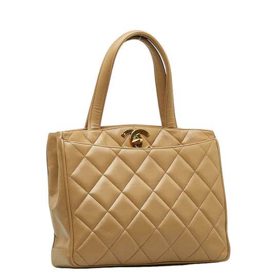 Chanel Matrasse Coco Handbag Beige Leather  Chanel