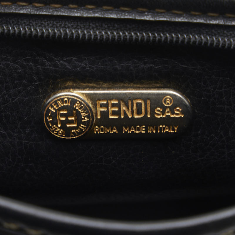 Fendi Fendi Shoulder Bag PVC/Leather Black Brown Ladies Fendi